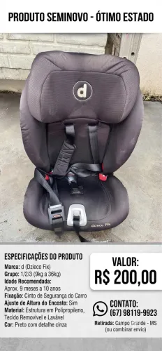 Cadeirinha de carro infantil