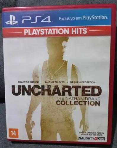 Kit de jogos PS4 Uncharted the Nathan Drake Collection e Uncharted 4 mídia física