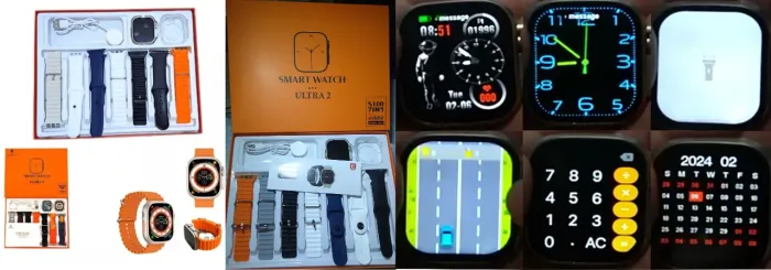 Smartwatch S100 Ultra 2 Com 7 Pulseiras E Capinha Silicone Novo