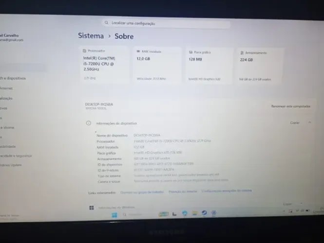Notebook Samsung Np300e5m Core I5 12gb Ssd 224gb