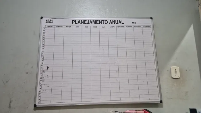 Quadro branco planejamento anual
