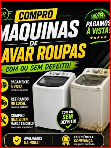 Compramos e vendemos máquina de lavar