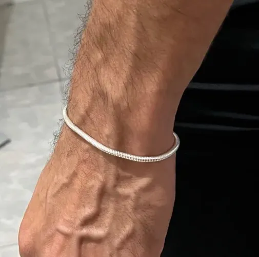 Pulseira modelo Rabo de rato PRATA 925 nova com certificado