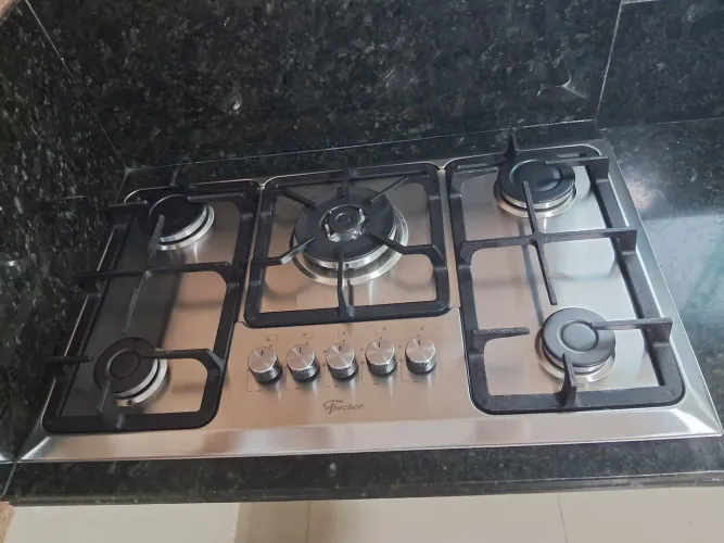Vendo Fogão Cooktop 5 bocas marca Fischer.