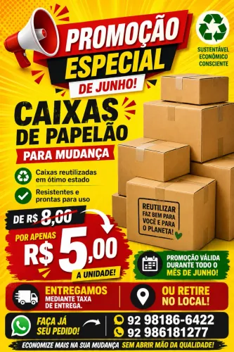 CAIXAS DE PAPELÃO PARA MUDANÇA