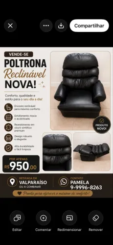 POLTRONA RECLINÁVEL NOVA Para cílios, Sobrancelha/ PÓS CIRÚRGICO/DESCANSO
