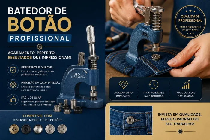 Batedor de botão profissional calça jeans camiseta Bermudas shorts jaquetas 
