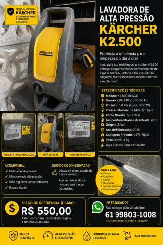Lavadora de alta pressão Karcher K2.500