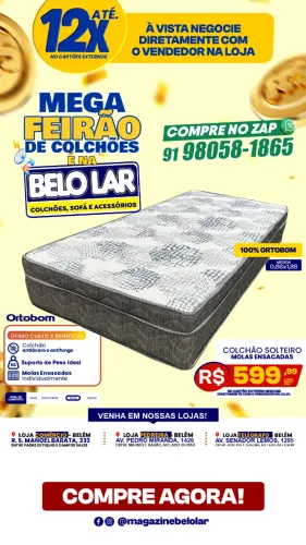Colchão Solteiro Molas Ensacadas