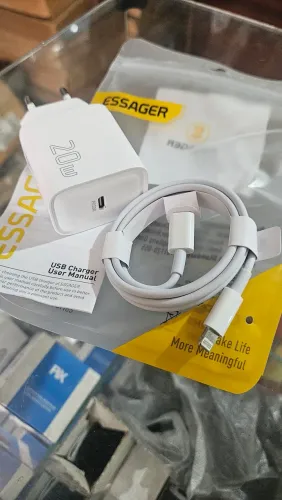 Essager carregador turbo 20w lightning para tipo C