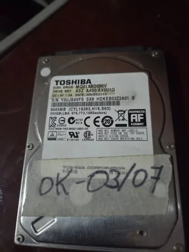 HD 500GB Notebook - Toshiba