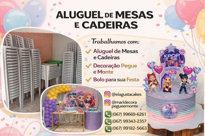 Locação de mesas