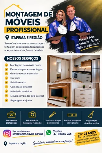 MONTADOR DE MÓVEIS PROFISSIONAL BALNEÁRIO CAMBORIÚ