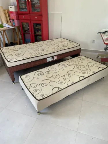 Cama Solteiro + Auxiliar - Bom Sono  88x188x41cm