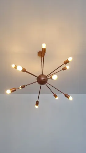 Lustre sputinik com lâmpadas inclusas