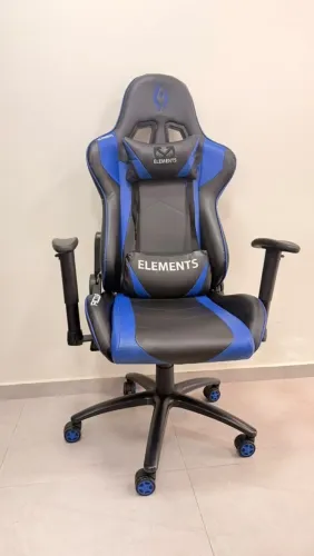 Cadeira Gamer Elements Veda Acqua,Azul e Preta - Muito Conservada