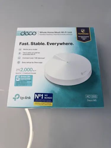 Roteador TP-Link Deco M5 AC1300 Mesh Wi-Fi - Na Caixa Completo