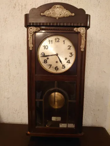 Relógio Antigo De Parede Junghans Carrilhão Design Clássico