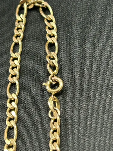 Pulseira ouro elo 3x1 14k 5,2g