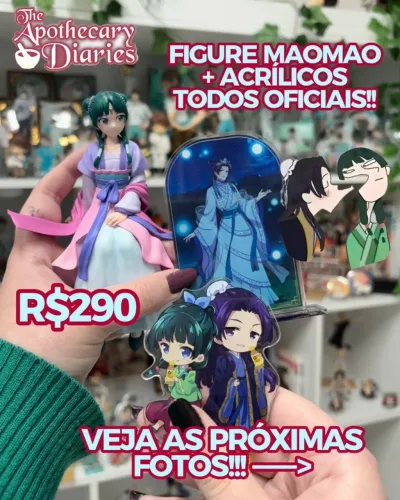 Maomao Premium Chokonose Figure Sega + 2 acrílicos TODOS OFICIAIS