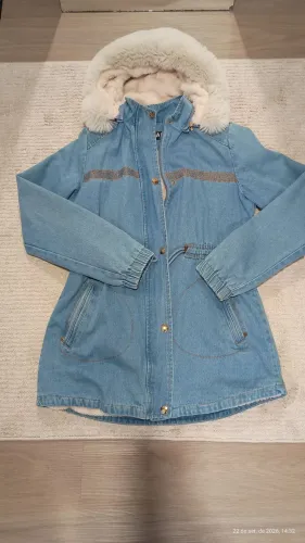 Parka jeans peluciado