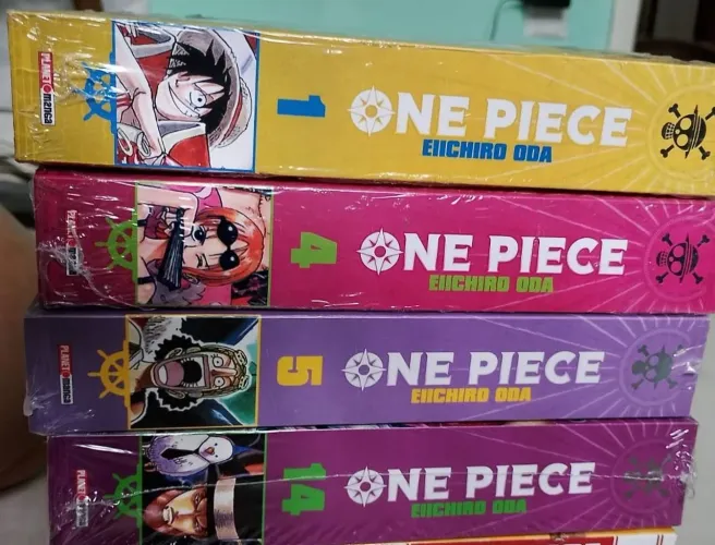 Lote Mangá One Piece 3 Em 1 - Volumes 1, 4, 5, 14 E 15 Panini Lacrado(NOVO)