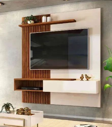 PAINEL HOME SUSPENSO FRISADO TITO DJ MOVEIS OFF WHITE / FREIJO - COMPRE HOJE RECEBA AMANHÃ
