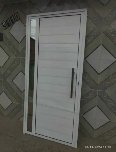 porta lambari lixo 1,00x2,10 alumínio branco 