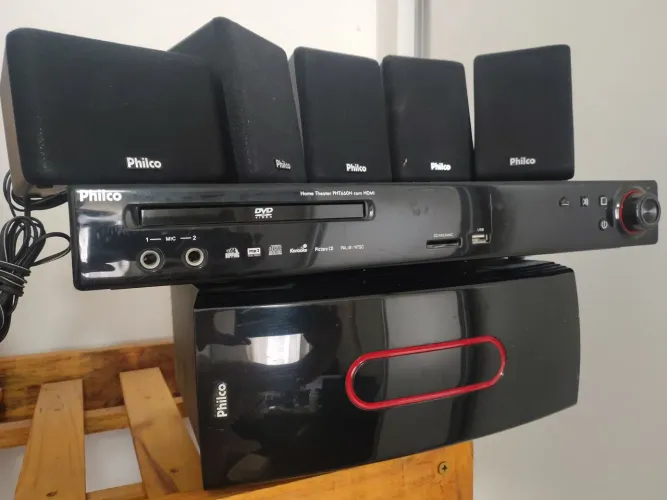  Home Theater Philco (Caixas + Subwoofer) - leia descrição.