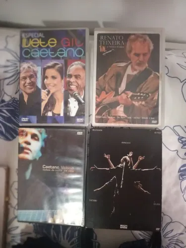 DVDs música orginais, Gilberto, Ivete, Caetano,crostas saron