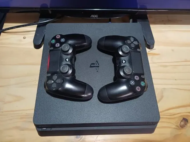 Playstation 4 ps4 500gb 2 controles com 20 jogos 