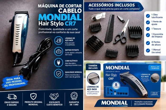 MÁQUINA DE CORTAR CABELO MONDIAL