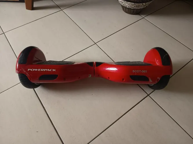 Hoverboard Powerpack SCOT-065 Vermelho + Carregador (Para Conserto/Peças)
