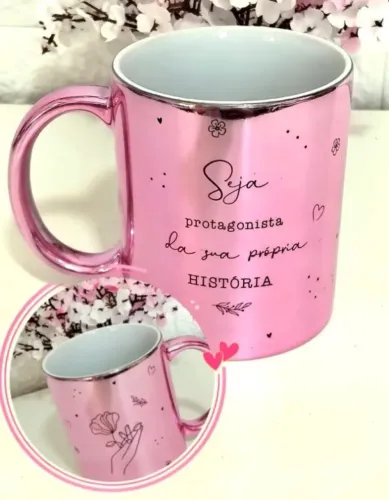 Caneca cromada - personalizada