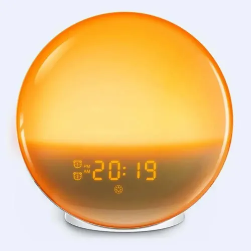 Relógio com Led que simula Luz Do Nascer e Pôr Do Sol 