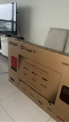Smart TV 50" SEMP 4K UHD LED 50S62 Google TV AiPQ Google Assistente 3 HDMI