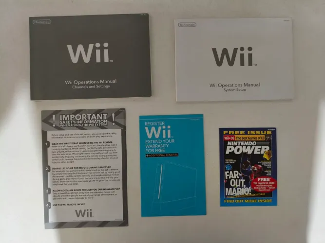 Conjunto de manuais originais Nintendo Wii