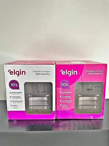 Fritadeira e Forno Elétrico Style Oven Fry 3 em 1 Elgin 10L 1400W Nova a Pronta Entrega
