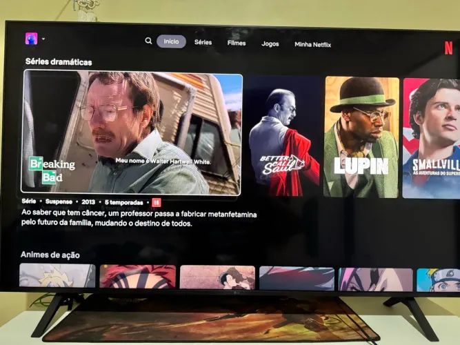 Televisão 4K 55 polegadas LG