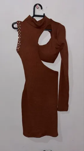 Vestido marrom tamanho M