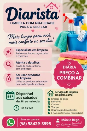 Diarista em São Luís-MA | Limpeza Residencial e Organização