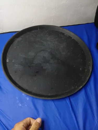 Bandeja Garçom Redonda Antiderrapante 40cm Bar E Restaurante
