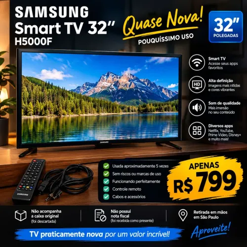 Smart Monitor TV Samsung usada poucas vezes