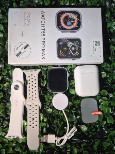 SmartWatch T55 PRO MAX Com 2 Pulseiras Fone Bluetooth e Película