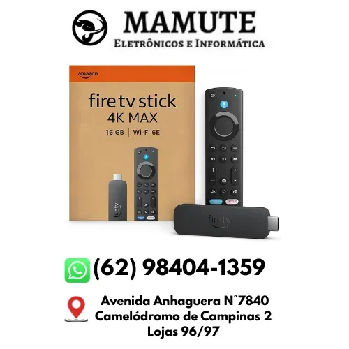 Amazon Fire Tv Stick 4k Max (2ª Geração) Wi-fi 6e Bluetooth 5.2 Quad-core 2.0 Ghz 16gb