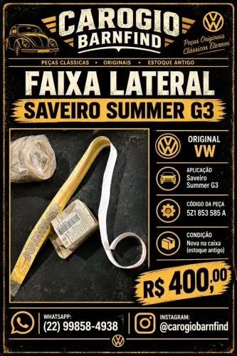 Faixa Lateral Saveiro Summer G3 Original Vw Nova Na Caixa Estoque Antigo