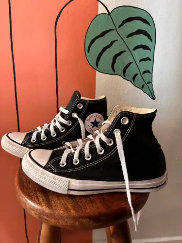 Tenis allstar cano médio preto 35