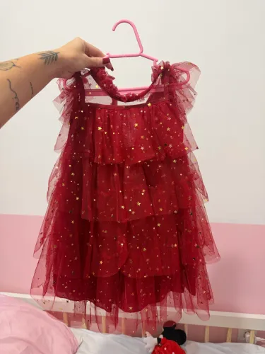 Vestido infantil vermelho