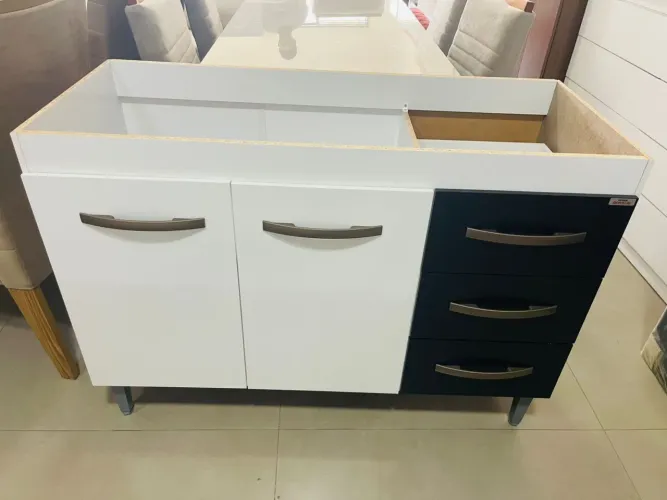 BALCÃO DE PIA 1.20 MT COM 3 GAVETAS NOVO