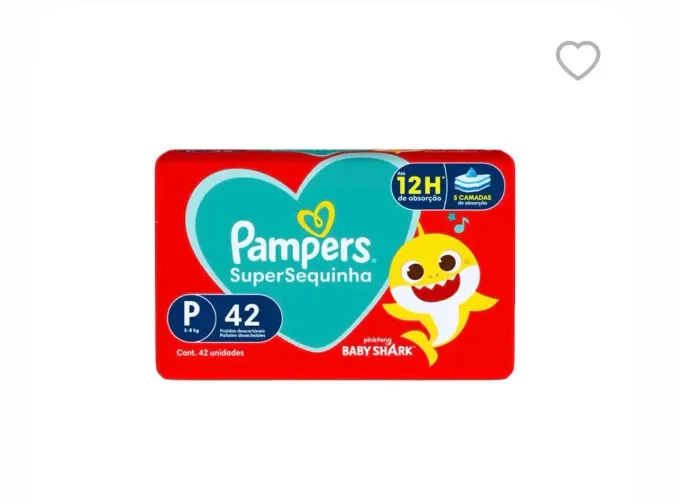 Fraldas Pampers SuperSequinho P